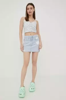 Джинсовая юбка Superdry, синий