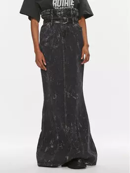 Джинсовая юбка свободного кроя Rotate, черный