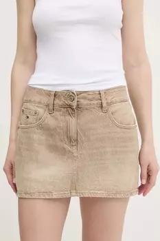 Джинсовая юбка Tommy Jeans, бежевый