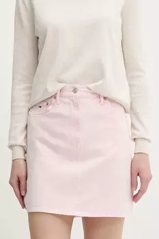 Джинсовая юбка Tommy Jeans, розовый