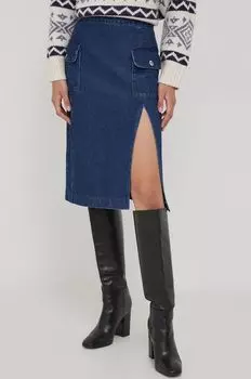 Джинсовая юбка United Colors of Benetton, синий