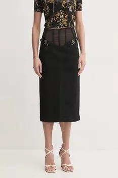 Джинсовая юбка Versace Jeans Couture, черный