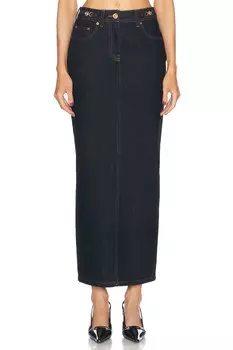 Джинсовая юбка VERSACE, темно-синий