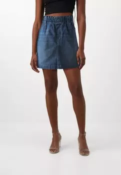 Джинсовая юбка VMALMA PAPERBAG SKIRT Vero Moda, цвет medium blue denim