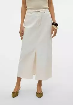 Джинсовая юбка VMLIZZY HOHE TAILLE LANGER - Maxi skirt Vero Moda, кремовый