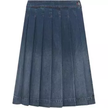 Джинсовая юбка в складку Christian DIOR, синий