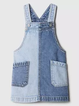 Джинсовая юбка в стиле пэчворк Gap, синий