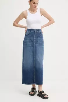 Джинсовая юбка ZARELIA Weekend Max Mara, темно-синий