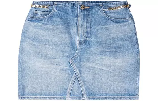 Джинсовая юбка женская синяя Celine