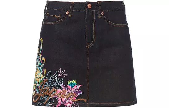 Джинсовая юбка женская синяя Evisu