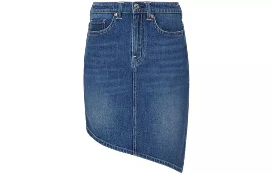 Джинсовая юбка женская синяя Evisu
