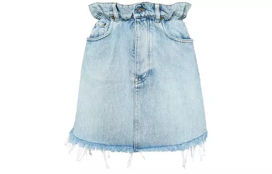 Джинсовая юбка женская синяя Miu Miu