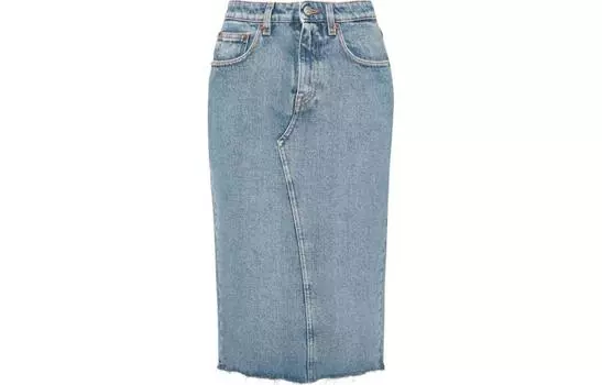Джинсовая юбка женская синяя Mm6 Maison Margiela