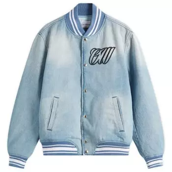 Джинсовая университетская куртка Off-White, черный