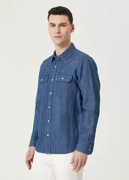 Джинсовая верхняя рубашка Zegna, синий