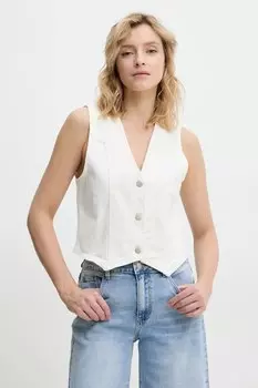 Джинсовая жилетка Answear.Lab, бежевый