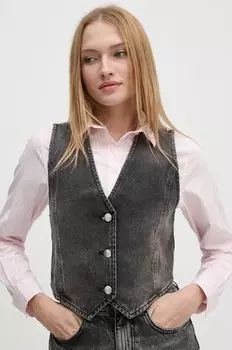 Джинсовая жилетка Sisley, серый