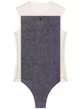 Джинсовое боди Illusion Courrges, синий