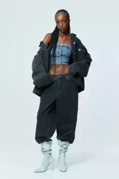 Джинсовое бюстье H&M, синий
