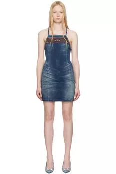 Джинсовое мини-платье De-Pilu-Dress-S Diesel, синий