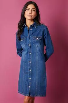 Джинсовое мини-платье Elmo Threadbare, синий