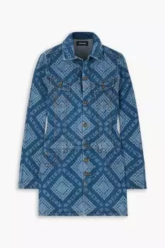 Джинсовое мини-платье Gifty с принтом AHLUWALIA, синий