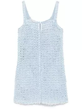 Джинсовое мини-платье Stella McCartney букле, синий