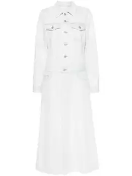 Джинсовое пальто макси MM6 Maison Margiela, синий