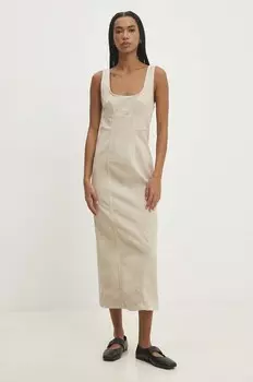 Джинсовое платье Answear Lab, бежевый