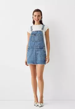Джинсовое платье Bershka, небесный