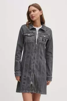 Джинсовое платье Calvin Klein Jeans, серый