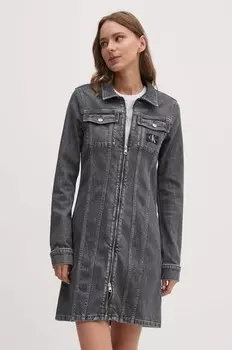 Джинсовое платье Calvin Klein Jeans, серый