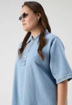 Джинсовое платье CARGRY A SHAPE DRESS ONLY Carmakoma, светло-голубой деним