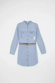 Джинсовое платье Coccodrillo с карманами и поясом