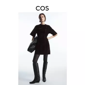 Джинсовое платье Cos стандартного кроя, темно-коричневый