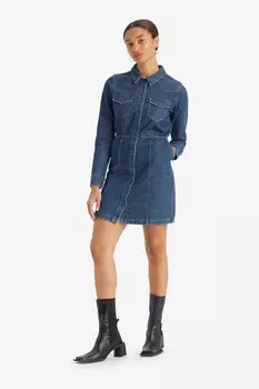 Джинсовое платье Flynn в стиле вестерн Core Levi'S, синий