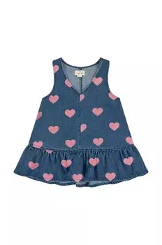 Джинсовое платье Konges Sljd для мальчика/девочки MAGOT DRESS GOTS, синий