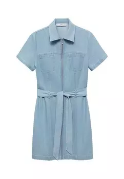 Джинсовое платье LESTER Mango, светло-голубой