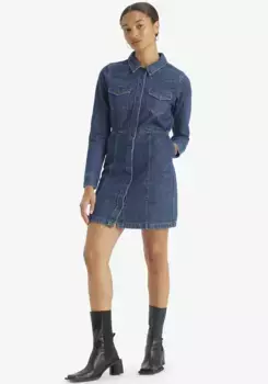 Джинсовое платье Levi's "FLYNN WESTERN CORE DRES" (новая коллекция), синий