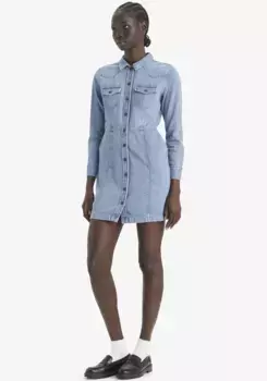 Джинсовое платье Levi's "FLYNN WESTERN CORE DRES" (новая коллекция), синий