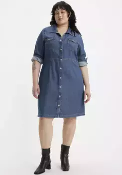 Джинсовое платье Levi's Plus "Western Dress", синий
