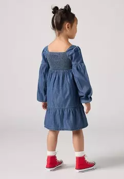Джинсовое платье LONG SMOCKED Levi's, темно-синий деним