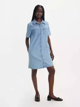Джинсовое платье Louisa с короткими рукавами Levi's, цвет Twisted Words - Medium Wash