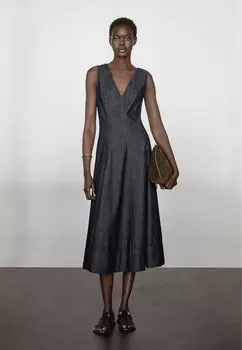 Джинсовое платье Massimo Dutti, цвет Mottled Dark Blue