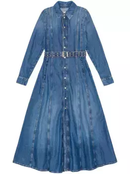 Джинсовое платье макси GANNI, синий