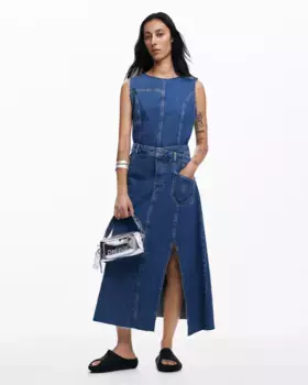 Джинсовое платье миди Desigual, синий