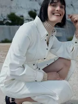 Джинсовое платье миди harlowe Whistles, слоновая кость