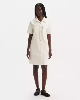 Джинсовое платье миди с короткими рукавами Levi's, белый