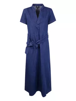 Джинсовое платье миди с поясом APC Annelie A.P.C., синий