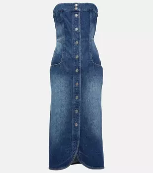 Джинсовое платье миди Valentine ISABEL MARANT, синий